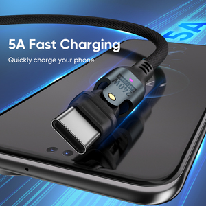 <span class=keywords><strong>C</strong></span>âble Type-<span class=keywords><strong>C</strong></span> 5A 240W |   <span class=keywords><strong>C</strong></span>âble de charge rapide et de transfert de données USB-<span class=keywords><strong>C</strong></span> vers USB-<span class=keywords><strong>C</strong></span> réglable à 180° pour téléphones et ordinateurs portables - Product Image 2