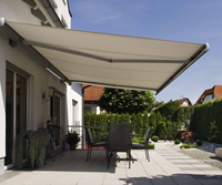 Système d'auvent rétractable motorisé à commande électrique pour balcon de villa, pare-soleil autoportant, résistant à la pluie