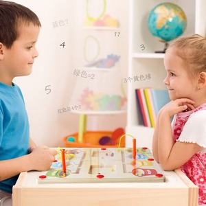 ของเล่นไ<span class=keywords><strong>ม</strong></span>้เสริมพัฒนาการแบบมอนเตสซอรี่ บอร์ดแ<span class=keywords><strong>ม</strong></span>่เหล็กเขาวงกต ฝึกการเรียงสี ฝึกคณิตศาสตร์ นับเลข เก<span class=keywords><strong>ม</strong></span>เล่นสองคน - Product Image 4
