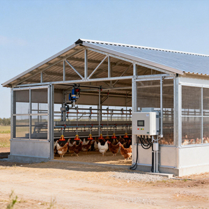 Gallinero Comercial de Acero de Gran Tamaño, Diseño Moderno, Gallinero Prefabricado, Control Automático y Gallinero Semiabierto - Product Image 3