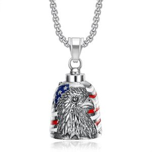 Colgante de águila de acero inoxidable con diseño de bandera estadounidense para motocicleta, collar, regalo - Product Image 5