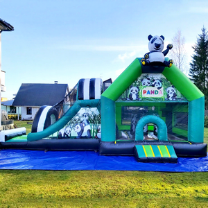 Castillo inflable Panda, tobogán inflable, combo de juegos inflables de calidad comercial para niños - Product Image 1