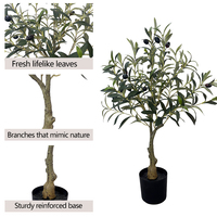 Arbre d'olivier artificiel de qualité supérieure, résistant aux UV et aux décolorations, respectueux de l'environnement, pour la verdure des restaurants et cafés, décoration méditerranéenne pour la maison