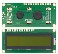 Layar LCD Karakter GJD 16x2 1602A Biru/kuning-hijau dengan Lampu Latar 5V Antarmuka I2C Pemasangan PCB