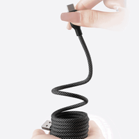 Nouvel arrivage de filet de pêche personnalisé tissage magnétique 60W 6A câble de charge rapide de type C 100W câble USB C vers USB C pour iPhone Huawei