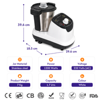 Robot culinaire multifonction portable et machine de cuisson électrique pour la maison, avec fonctions de hachage, de mélange et de découpe