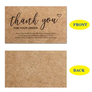 Wholesale Customized Kraft Paper Card Fast Production Thank You Card For Small Business