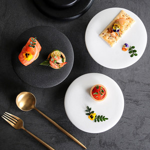 Bandeja Elevada de Cerámica Blanca Estilo <span class=keywords><strong>Zen</strong></span> Moderno, de Porcelana Mate de 6 Pulgadas, Ecológica, para Servir <span class=keywords><strong>Sushi</strong></span> y Postres - Product Image 6