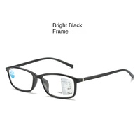 Lunettes de lecture progressives multifocales à monture carrée intégrale, légères, avec zoom automatique intelligent, double usage, anti-lumière bleue