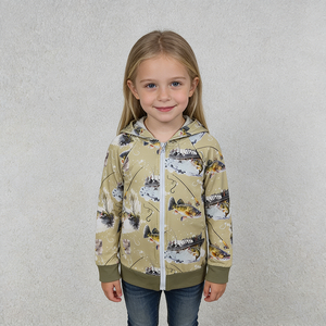 En stock, veste à capuche zippée pour enfants, thème pêche et chasse, vêtements de mode boutique, vente en gros, prix d'usine pour enfants - Product Image 3
