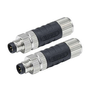 ขั้วต่อสายไฟแบบกันน้ำ M8 B Code 5 ขา แบบเกลียวตรง ประกอบในภาคสนาม ปลั๊กตัวผู้ กึ่งพลาสติก มาตรฐาน IP67 - Product Image 6