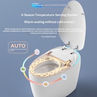 Toilette intelligente haut de gamme Cloud Egg pour la maison, à poser au sol, entièrement automatique, avec abattant automatique, sans eau et à pression limitée