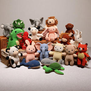 Conejo <span class=keywords><strong>de</strong></span> Peluche Tejido a Crochet <span class=keywords><strong>de</strong></span> 22-27cm, Juguete <span class=keywords><strong>de</strong></span> Peluche <span class=keywords><strong>de</strong></span> Mono, Animal <span class=keywords><strong>de</strong></span> Peluche <span class=keywords><strong>para</strong></span> Niños, Ayuda <span class=keywords><strong>para</strong></span> Dormir, Juguete Educativo <span class=keywords><strong>de</strong></span> Peluche, Regalo <span class=keywords><strong>de</strong></span> Cumpleaños - Product Image 1