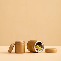 Coffret cadeau de thé matcha RST avec bouchon à vis - Poudre de matcha biologique de haute qualité 60g dans un récipient alimentaire en fer blanc et une boîte à thé en métal