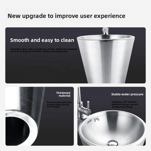 Lavabo conique à trou unique en acier inoxydable 304/316 pour bar, boîte <span class=keywords><strong>de</strong></span> <span class=keywords><strong>nuit</strong></span>, KTV, colonne <span class=keywords><strong>de</strong></span> lavage des mains, lavabo pour le visage - Product Image 3