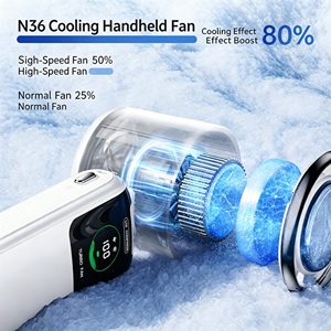 Ventilador portátil recargable con pantalla digital y modo de enfriamiento turbo para uso doméstico - Product Image 3