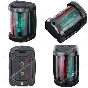 Mini-phare de navigation LED rouge-vert bicolore pour bateau, 12 V CC, boîtier noir, haute luminosité, montage sur panneau - Product Image 4