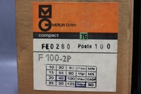Interrupteur de puissance PLC F100 40A 660V F100-2P Inutiliss OVP pour produit sous garantie