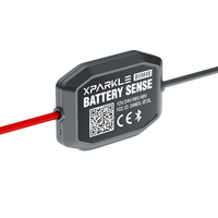 Moniteur de batterie pour systèmes 12V 24V 36V 48V, dispositif Bluetooth Xparkle Battery Sense, vérifie la tension et l'état de la batterie dans les véhicules