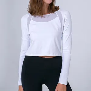 2019 de las mujeres de la moda ropa al por mayor de mujer suave de algodón o-Cuello de manga larga t shirt