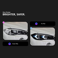 Feux de jour à LED dynamiques avec clignotants directionnels style G05 pour phares BMW X5 F15 (2014-2018) – Kit de modification avant (ancien vers nouveau)
