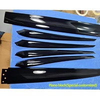 Pour Tesla Model 3 Model Y 2021-2023, panneau d'éclairage ambiant RGB pour tableau de bord, fibre de carbone, noir piano, amélioration de l'intérieur