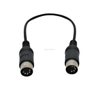 Câble audio DIN 5 broches mâle-mâle en cuivre pur avec gaine en PVC et blindage en feuille et tresse pour applications multimédias