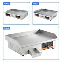 Elektrische Grillplatte Gewerbliche Edelstahl-Flachgrillplatte Teppanyaki BBQ Kochplatte