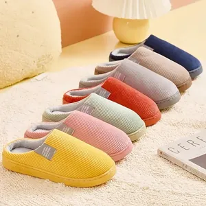 Pantofole da Donna e <span class=keywords><strong>Uomo</strong></span> all'Ingrosso, Punta Rotonda, Tomaia in Cotone, Suola Spessa e Morbida, Antiscivolo, Termiche, per Interni <span class=keywords><strong>Invernali</strong></span> - Product Image 1