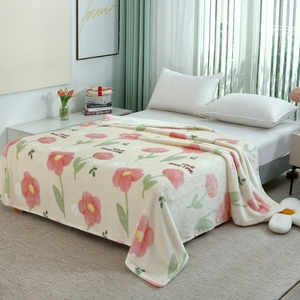 FY Chất Lượng Cao Da Thân Thiện Sang Trọng Siêu Mềm Phòng Ngủ Gấu Trúc Phi Hành Gia Hoa In Flannel Chăn - Product Image 5