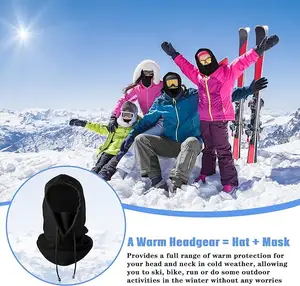 Thermale Fleece-Kapuze Winter-Gesichtsbezug Unisex atmungsaktiv Nackenwärmer Ski-Maske winddicht Balaclava für draußen