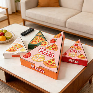 Cajas de Pizza Triangulares Ecológicas de Materiales Reciclados, Resistentes al Agua y al Aceite, Tamaños y Diseños Personalizados para Entrega de Comida Rápida - Product Image 2