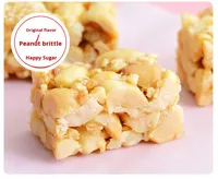 Bonbons croquants aux cacahuètes en gros, sans additifs, saveurs originales et rose, friandises pour fêtes et mariages