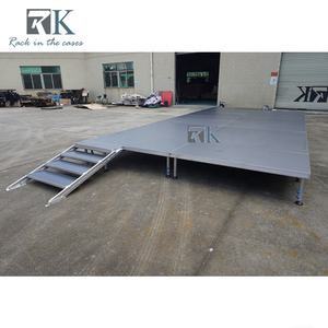 Escenario de Cuatro Patas con Barandilla de Seguridad, Escenario de Aluminio con Altura Ajustable - Product Image 6