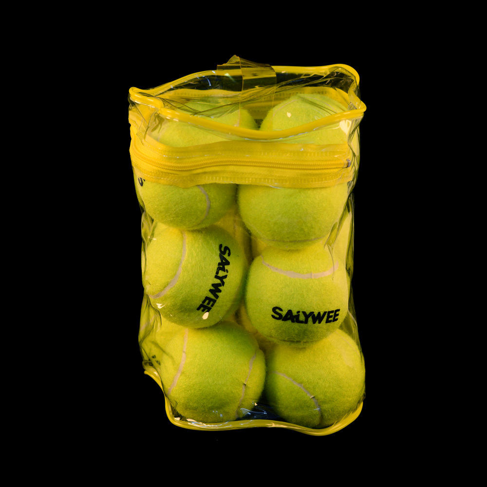 Pelotas DE TENIS amarillo fluorescente 12 piezas [bolsa con cremallera]