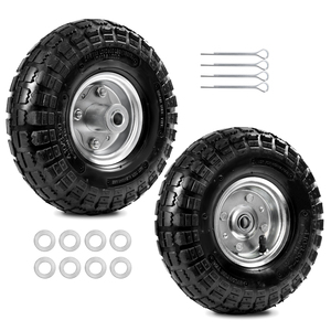 Chất lượng tốt 10-inch lốp xe và bánh xe 4.10/3.50-4 cho tay Xe Tải xe cút kít GORILLA giỏ hàng Vườn toa xe giỏ hàng Dolly tiện ích giỏ hàng - Product Image 2