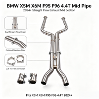 Tuyau d'échappement intermédiaire en acier inoxydable de haute qualité pour BMW X5M X6M F95 F96 4.4T 2024+ – Amélioration du son du véhicule avec échappement arrière Cat
