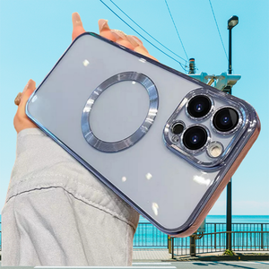 Mềm TPU Magnetic trường hợp đối với <span class=keywords><strong>Apple</strong></span> 17 Pro Max 17 không khí 17 Pro 17 đầy đủ máy ảnh Lens Bìa mạ điện thoại di động trường hợp - Product Image 2