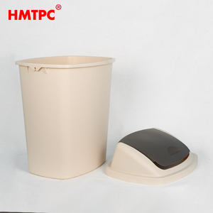 Cubo de basura de PP de plástico reciclado blanco pequeño de 40 litros, cubo de basura de papel, cubos de basura para el hogar y la casa de almacenamiento con tapa abatible - Product Image 3