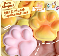Jouet Squishy Patte de Chat en TPR Souple, Effet Slow Rising, Thème Boulangerie, Assortiment Kawaii, Anti-stress, Jouet Sensoriel Fidget, Cadeaux de Fête