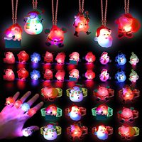Bracelet lumineux LED de Noël en gros, Père Noël et rennes, clignotant, à pression, pour enfants, idéal pour les fêtes, qui brille dans le noir