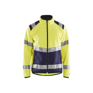 BLAKLADER - 4877251633894XL Chaqueta Softshell Hi-Vis Amarillo/Azul marino-EAN 7330509514108 ROPA DE TRABAJO DE LA HI-VIS - Product Image 1