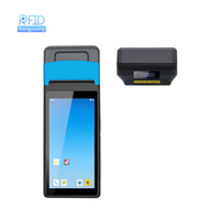 Terminal PDA portátil de 5,5 pulgadas Rfid Nfc Personal Digital Assistant Android 12 colector de datos con impresora térmica incorporada