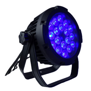 Projecteur PAR LED DMX512 étanche IP65 18x12W RGBWA 5 en 1, silencieux, pour événements en <span class=keywords><strong>plein</strong></span> <span class=keywords><strong>air</strong></span>, fêtes, bars, scène, DJ, discothèque - Product Image 1