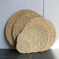 Tapis de table sur mesure en matériau végétal naturel, disponible en différentes tailles, avec logo personnalisé, pour salles de banquet et projets de tables commerciales
