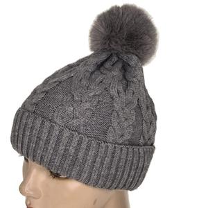 Gorro de invierno Unisex con logotipo bordado y Pompón, gorro de punto personalizado con logotipo personalizado, venta al por mayor - Product Image 2