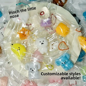 Bolsa Transparente de Expresión, Mini Dumplings Musicales de Presión con Nariz Pequeña, Colgante de Juguete Antiestrés, Regalo de Comida de Juguete, Unisex 14+ - Product Image 5