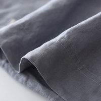 Housse de coussin carrée Innermor 100 % lin français biologique de luxe à motif floral géométrique avec finition classique délavée
