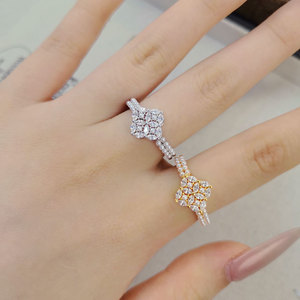 French Retro Pearl Zircon Flower Open <b>Ring</b> <b>Adjustable</b> Index Finger Delicate Jewelry Party Wear - Product Image 2