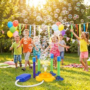 Machine à bulles automatique en forme de fusée - Jouet souffleur de bulles de savon d'extérieur pour enfants et tout-petits, idéal pour les fêtes estivales - Product Image 1